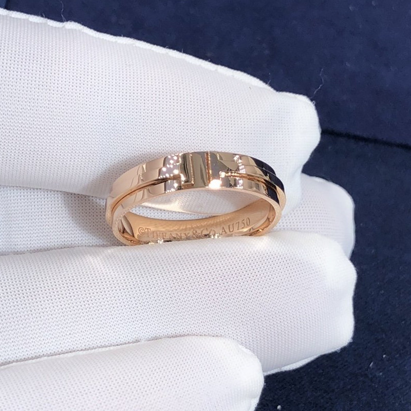 Custom Made Tiffany & co. T Wide Ring in 18K Pink Gold